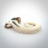 Hand carved dragon tail Bone with Paua shell inlay pendant.